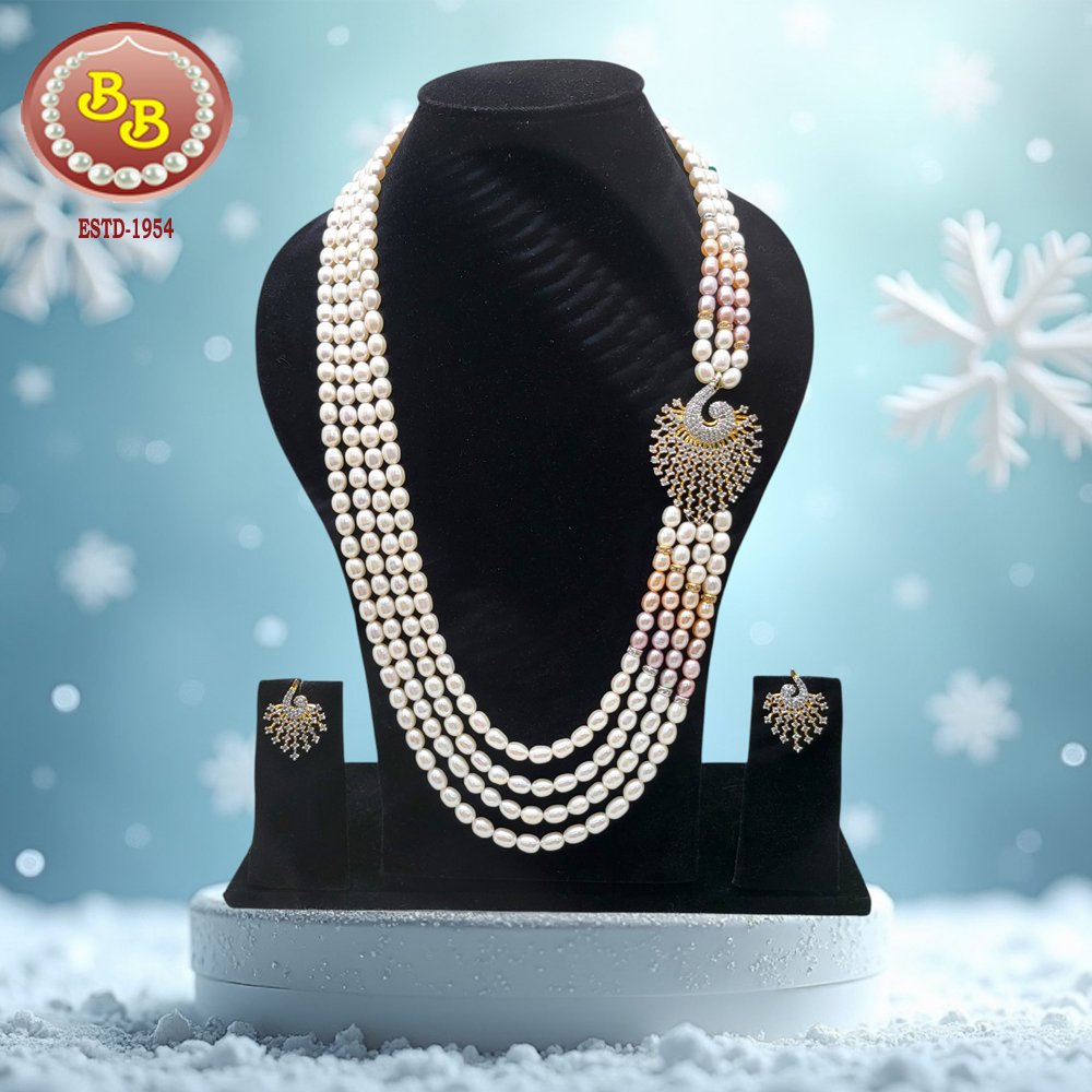 Peacock Broach Pearls Set 1 SBP PSSB