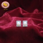 Luxury pearl shell cufflinks for grooms, with square design and premium shine.