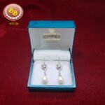 Real pearls hanging 4 earrings in Hyderabadi style.