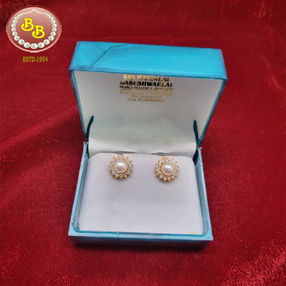 C Z Stones With Pearls Tops 1 SBP ER