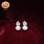 Pearl and CZ stone tops earrings