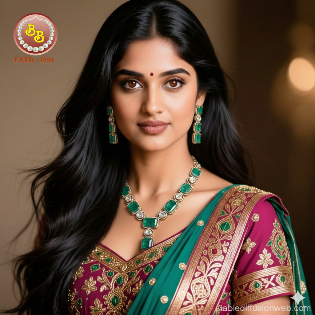 Silver Emerald Stone Necklace 3 Gemini Generated Image ewcgewcgew