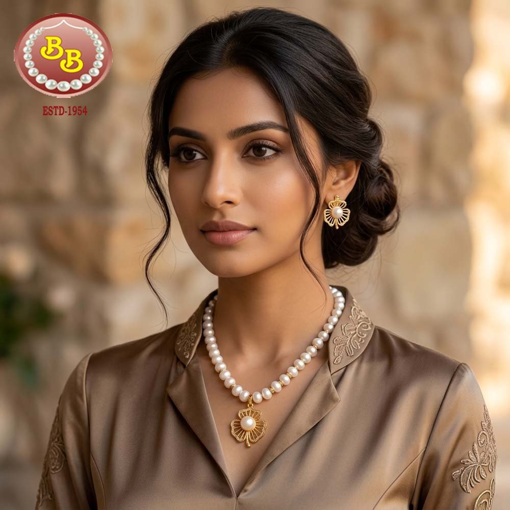 Pearls Mala With Locket Set 1 SBP SLSA