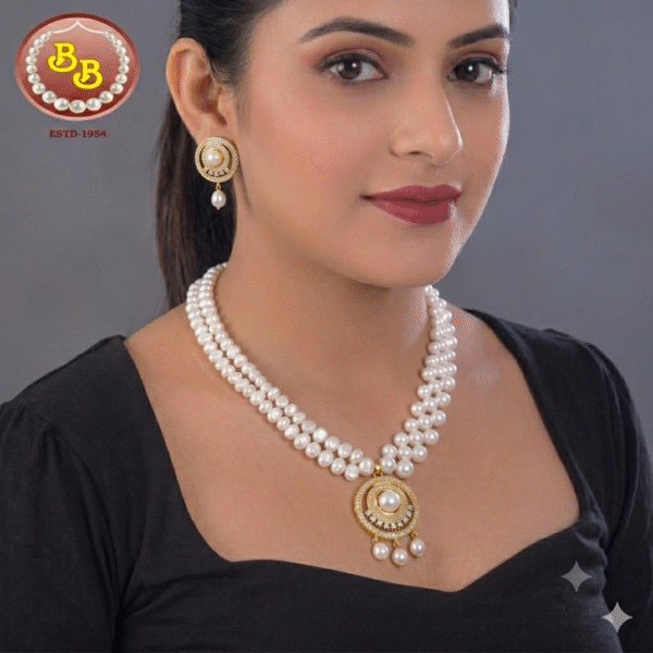 Real Pearls Necklace With Locket Set