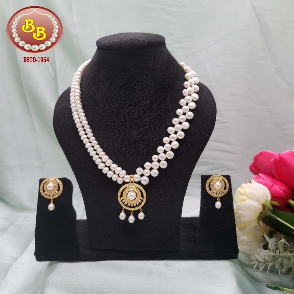 Real Pearls Necklace With Locket Set 1 SBP SLS