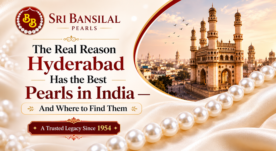 The Real Reason Hyderabad Has the Best Pearls in India — And Where to Find Them 1 Best Pearls in India, authentic pearl jewellery India, Hyderabad natural pearls, luxury pearl necklace online, certified real pearls India, premium freshwater pearls, bridal pearl jewellery collection