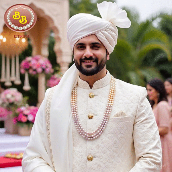 Sherwani Rainbow Pearls mala