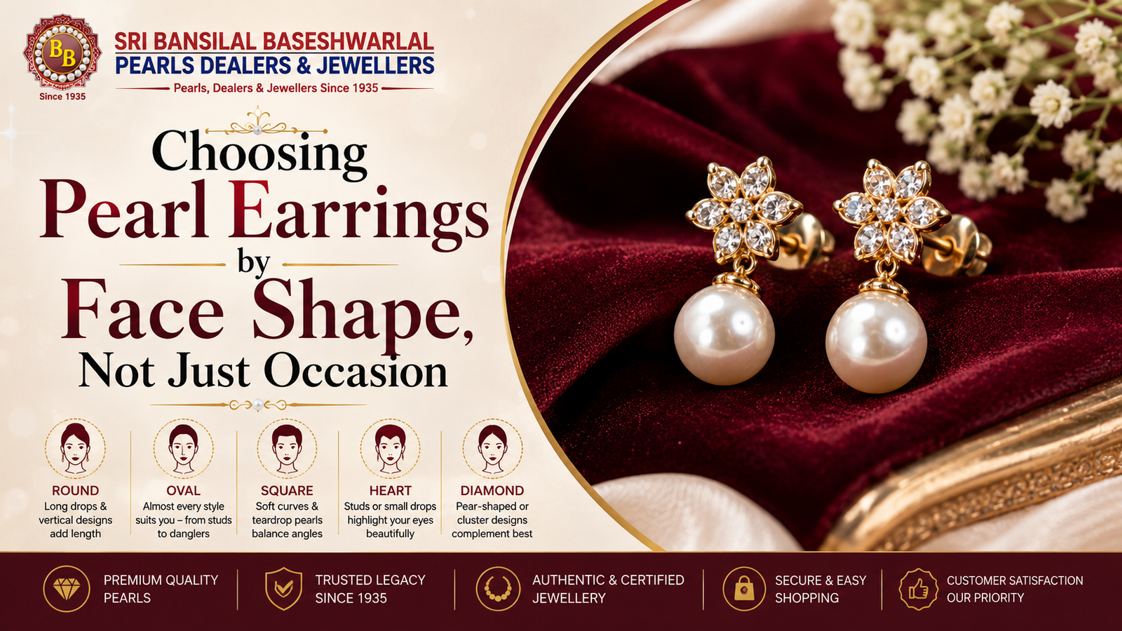 Real Pearl Earrings for Women